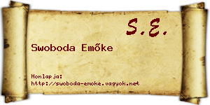 Swoboda Emőke névjegykártya